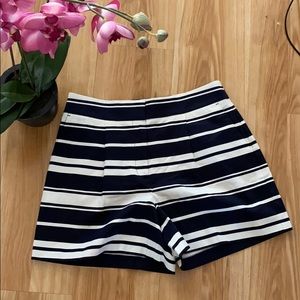 Ann Taylor pleated striped short